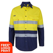 Mens Hi Vis (D+N) Ripstop Long Sleeve Fishing Shirt