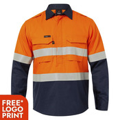 Mens HRC2 Inherent Hi Vis Reflective Shirt with Gusset Sleeves