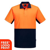 Hi Vis Contrast Class D Short Sleeve Polo Shirt
