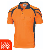 Cool Breathe Stripe Panel Polo Shirt
