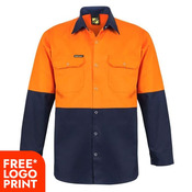 Mens Two Tone Long Sleeves Shirt With Studs