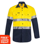 Mens Two Tone Long Sleeves Shirt With CSR Tape