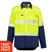 Mens Hi Vis Outdoor Segmented Tape Long Sleeves Shirt