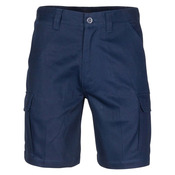 Middle Weight Cotton Double Slant Cargo Shorts - With Shorter Leg Length