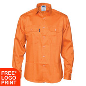 Mens Patron Saint® Flame Retardant Drill Long Sleeve Shirt