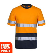 Mens Hi Vis (D+N) Cotton T-Shirt