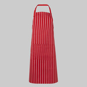 Bib Striped Apron with Pocket