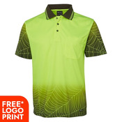 Mens Hi Vis Short Sleeve Web Polo