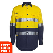 Hi Vis Long Sleeve (D+N) 150G Work Shirt