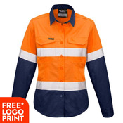 Womens Rugged Cooling Taped Hi Vis Spliced Shirt