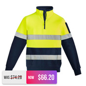 Mens Hi Vis 1/4 Zip Pullover - Hoop Taped