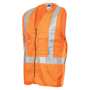 Cross Back Cotton Safety Vests with CSR Reflective Tape 