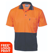 Cotton Back Hi Vis Two Tone Fluoro Polo