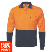 Cotton Back Hi Vis Two Tone Fluoro Polo