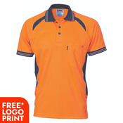 Cool Breeze Contrast Mesh Polo