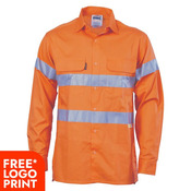 Mens HiVis Cotton Shirt with 3M 8906 R/Tape