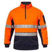 Mens Ridge Hivis Two Tone 1/2 Zip Pullover With Csr Tape